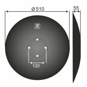 Amazone Talerz brony talerzowej pełny Średnica [mm]: 510 Ilość otworów [szt.] : 4 Grubość blachy [mm] : 5 Rozstaw otworów [mm] : 120 78201987