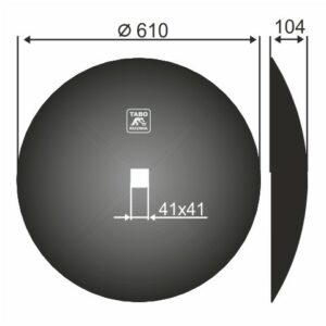 Gregorie Besson Talerz brony talerzowej pełny Średnica [mm]: 610 Ilość otworów [szt.] : 1 Grubość blachy [mm] : 6 851001098