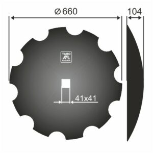 Gregorie Besson Talerz brony talerzowej uzębiony Średnica [mm]: 660 Ilość otworów [szt.] : 1 Grubość blachy [mm] : 6 851007198