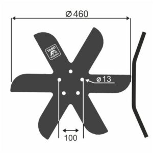 Horsch Talerz skrajny - PRAWY Średnica [mm]: 460 Ilość otworów [szt.] : 5 Grubość blachy [mm] : 8 Rozstaw otworów [mm] : 100 00311015