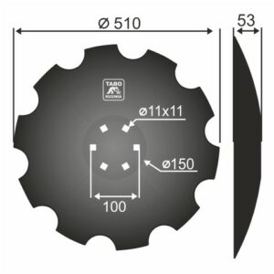 Kuhn Talerz brony talerzowej uzębiony Średnica [mm]: 510 Ilość otworów [szt.] : 6 Grubość blachy [mm] : 5 Rozstaw otworów [mm] : 100 H2203180 / H2234350